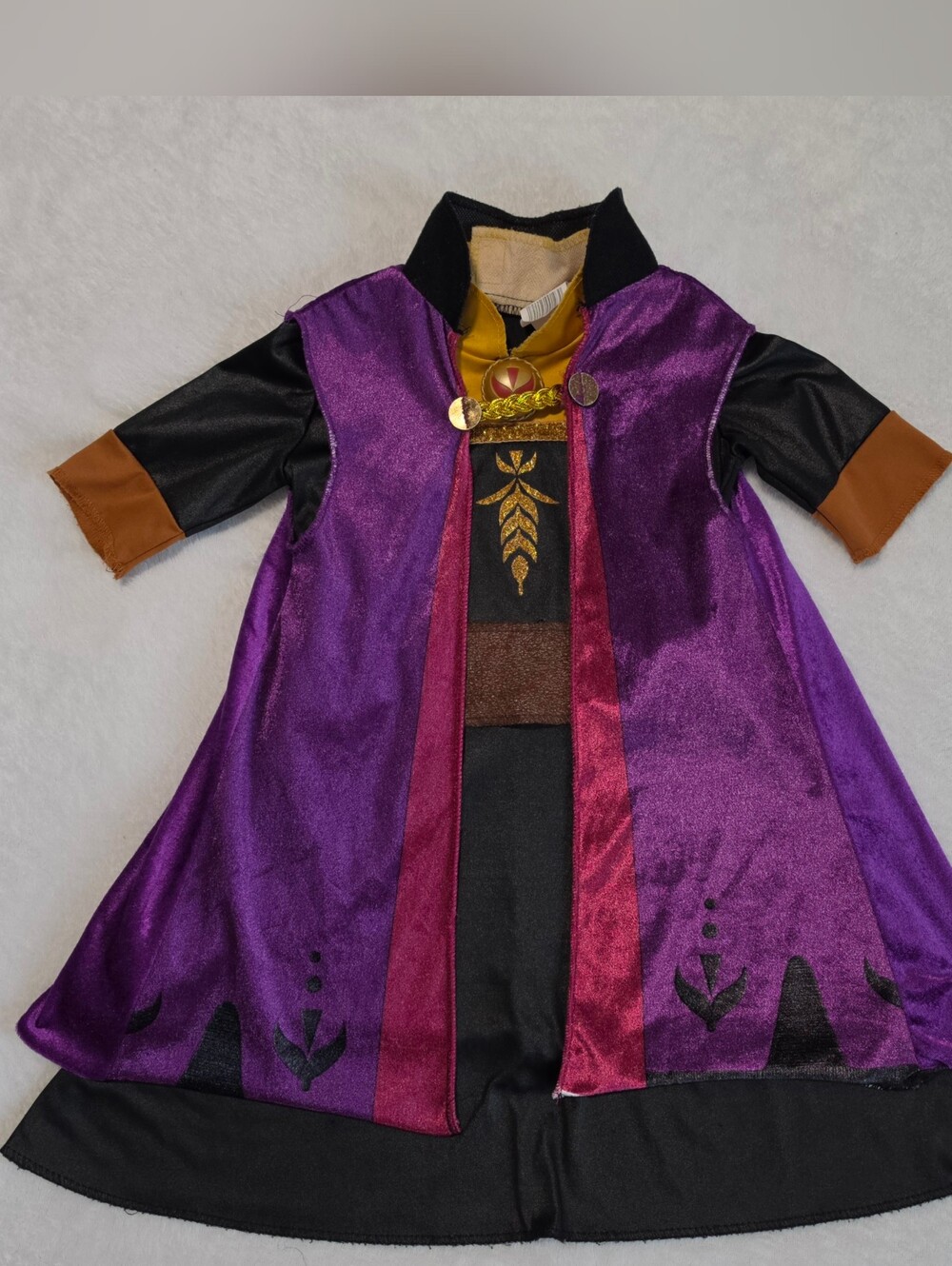Disney Frozen II Anna Costume Dress & Cape – Girls Size 2T
